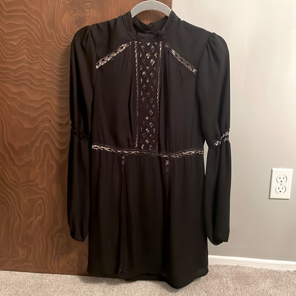 Black with Lace Accent Express Dress!